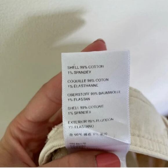 Anthropologie Textured Ribbed Utility Pants - CREAM TAN WINTER WHITE - Picture 4 of 8